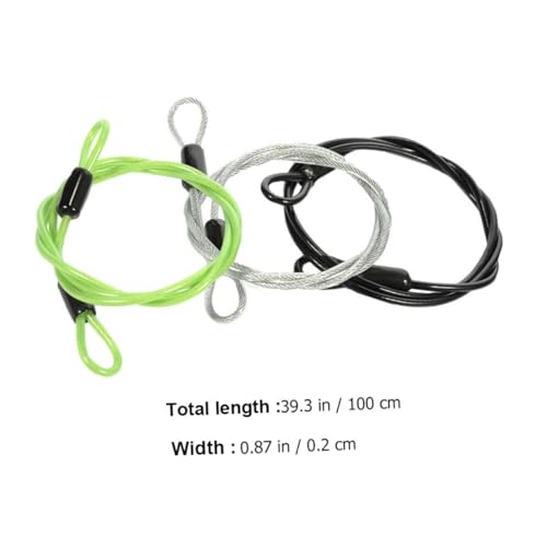 Cable de Seguridad para Bicicleta 3 Piezas miniatura 2