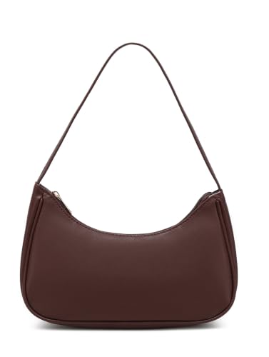 Image of Afashor Shoulder Bags for Women Vegan Leather Hobo Sling Tote Handbag Retro Clutch Purse with Zipper Closure