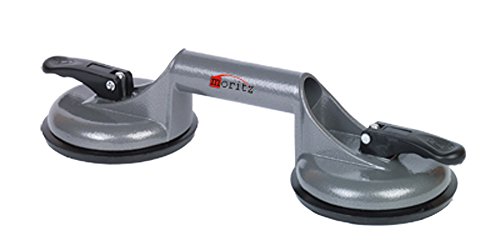 Moritz Saugheber 100kg mit 2 Saugnäpfen für Glatte Fliesen Glas Vinyl I Aluminium Vakuumheber I Vacuumlifter I Gummisauger Saugnapf