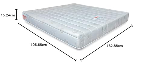 Image of Coir FIT Biolife 6-inch Single Size Memory Foam Mattress (Blue, 72x42x6)