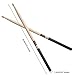 KASEMI Drum Sticks Non-Slip, 5A Wood Tip Drumstick (2 Pair) - Black