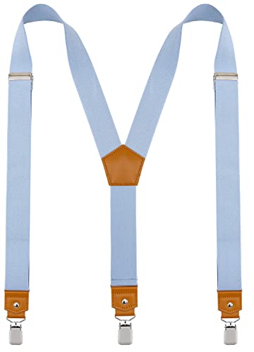 Image of Suspenders for Men Y Back Adjustable Elastic with Strong Clips 47 Inches