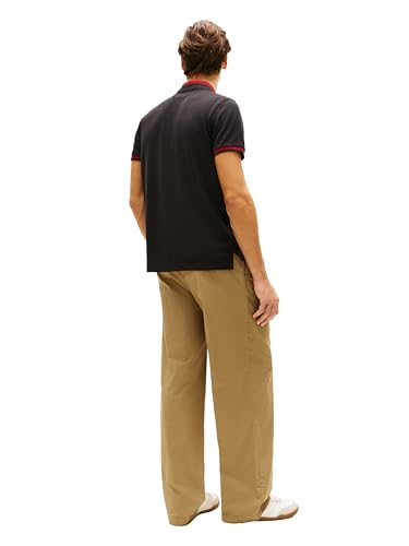 Image of Tommy Hilfiger Men's Short Sleeve Casual Polo Shirts in Regular Fit with Stretch and Contrast Collar Designs