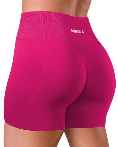 Image of AUROLA Dream Collection Women Workout Shorts High Waist Gym Shorts, Scrunch Butt Seamless Athletic Shorts