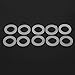 10-Pack White Silicone Gasket Sealing Rings, 37mm 24mm Inner Diameter, 3mm Thick, Flat O-Rings for Water Heaters, Household Appliances