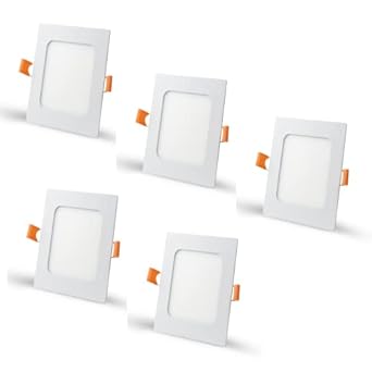 DMT 12 Watt LED Square POP/False Ceiling Roof Panel Light (White) - Pack of 5