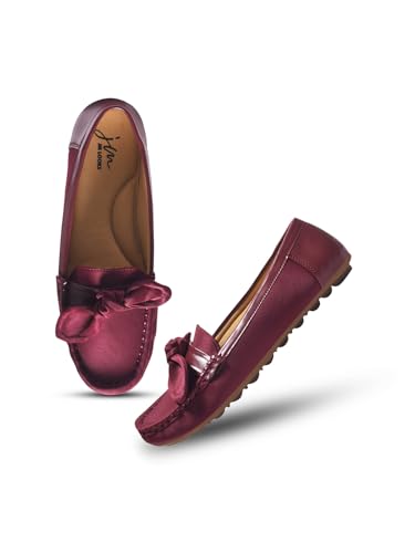 Image of JM LOOKS Women's Loafers with Bow Detail | Stylish Slip-On Flats for Daily Comfort and Stylish