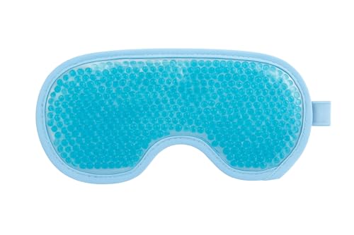 Antifaz de Gel Frío y Calor para Ojos – Máscara Refrescante con Doble Cara (PVC Médico y Felpa Suave), Alivio de Migrañas, Ojos Hinchados y Fatiga Ocular, Reutilizable con Perlas de Gel Flexibles