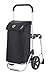 Cruiser Chariot de supermarché - Shopping trolley avec siége - 40 litres - 2 roues - Noir
