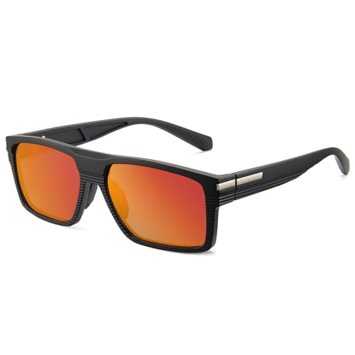 Square Sunglasses for Men Polarized UV400 Protection Mens Shades for Sports Outdoors Driving Fishing Hiking