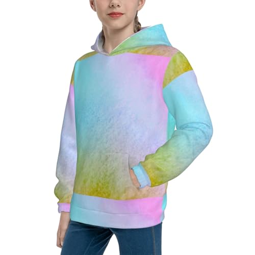 Colorful Wavy Abstract Kid Hoodies Boys Sweatshirts Girls Pullover with Pocket2