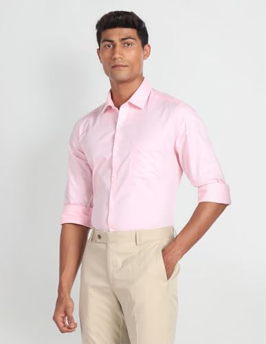Image of Arrow Slim Fit Mens Formal Shirt - 100% Cotton, Breathable & Comfortable, Full Sleeves Shirts for Men