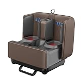 COMFIER 2 in 1 FSA Foot Massager Machine,HSA Shiatsu Foot and Calf Massager with Heat,Kneading,Vibration,Compression Massagers for Feet Health,Plantar Fasclitis,Gift for Mom Dad(Brown)