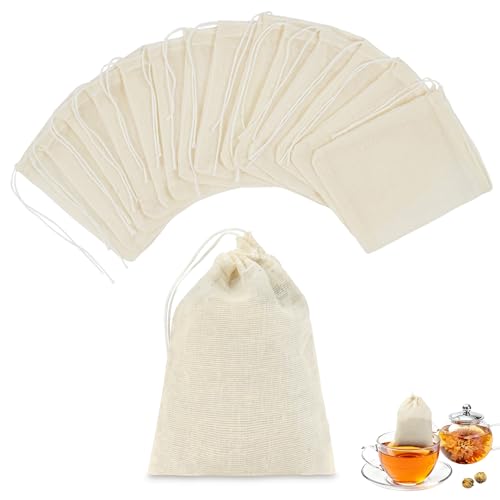 ABOHU 50 Piezas Bolsas De Muselina de Algodón, Bolsas
