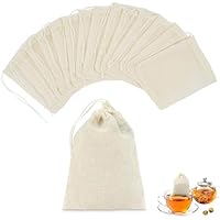 ABOHU 50 Piezas Bolsas De Muselina de Algodón, Bolsas