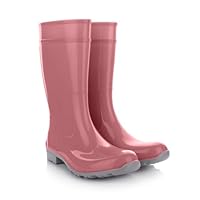LEMIGO Ilse Women's Wellington Boots High Rain Boots, Powder Pink, 9 UK
