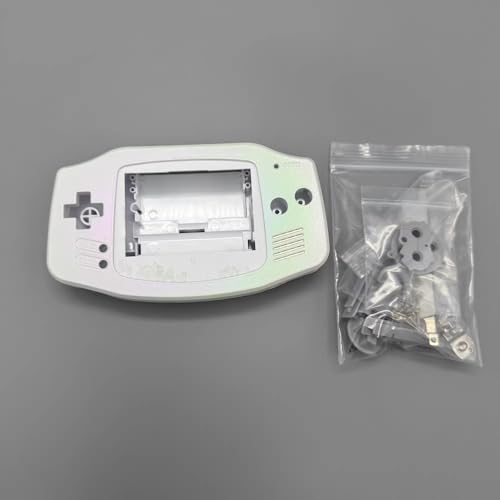 Image of Hzxkqmil Full Housing Shell Kit for Nintendo Gameboy Advance GBA Console | Custom Shell Replacement Housing Case Repair Parts with Buttons Screws + Tools Kit for GBA Console,Pearly White