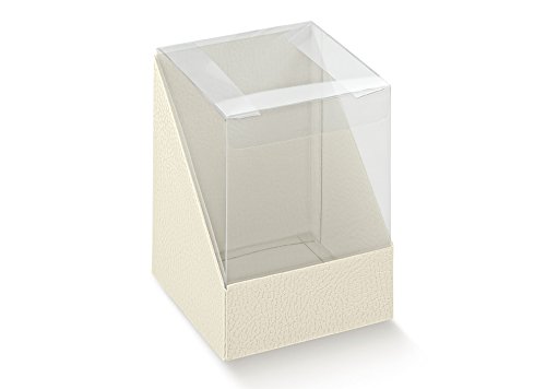 Cajas transparentes Duo PVC 12x12 cm para regalos de boda y testigos