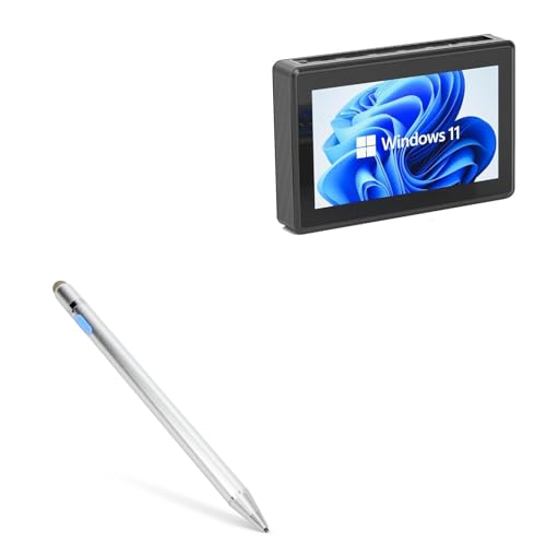BoxWave Stylus Pen Compatible with HEIGAOLA Mini PC Windows 11 PRO Intel N5095 (5.5 in) - AccuPoint Active Stylus, Electronic Stylus with Ultra Fine Tip - Metallic Silver