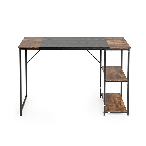 FurnitureR - Escritorio para habitación Infantil, 120 x 60 cm, Estructura metálica de Madera, Grandes Espacios de Almacenamiento, estantes Laterales prácticos-2 Niveles de Ajuste de Altura, para - imagen 10