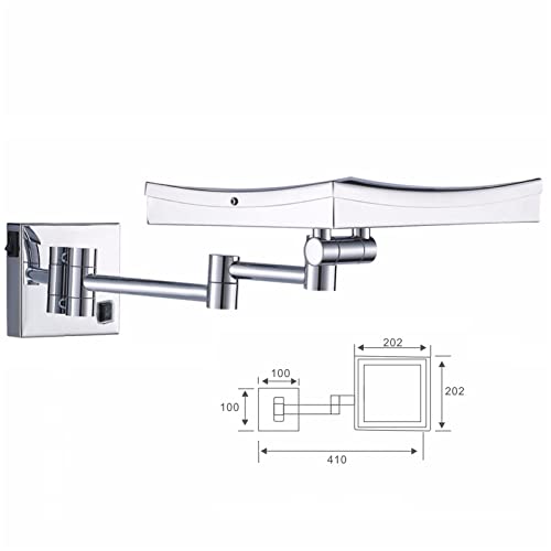 Miroir de salle de bain LED extensible pour routine matinale
