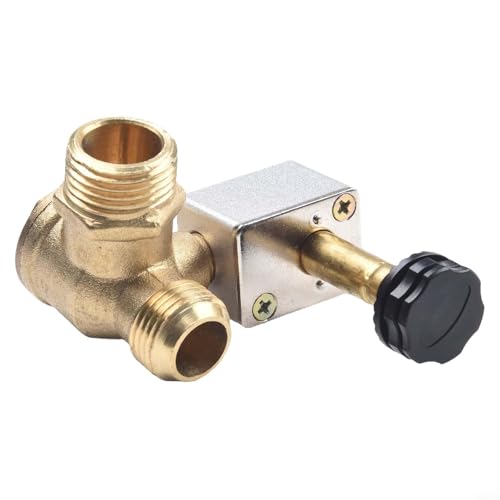 Honseadek Válvula solenoide de compresor de aire, válvula de descarga de escape fundida, sin aceite, purga para diseño de silencio de aluminio para aire (D)