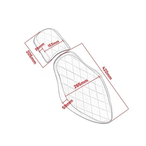Asiento trasero de pasajero negro custom de cuero artificial para Sportster XL 04-18 6