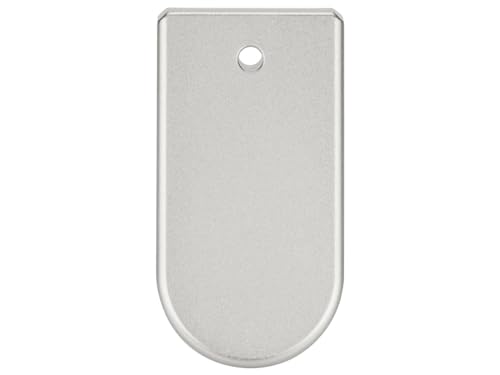 NDZ Performance Magazine Base Plate Finger Extension for Glock 43X 48 9mm Laser Engraved Anodized Aluminum in Silver, Made in The USA - Plain