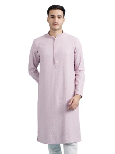Image of DIWAS BY MANYAVAR Men's Viscose Embroidered|Sequined Kurta (1pc)