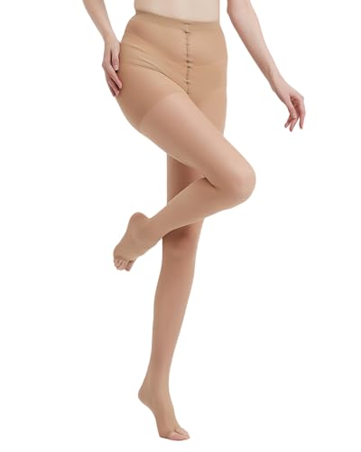 Citystl 2 Pairs Toeless Pantyhose For Women, 20D Sheer Tights Open Toe Stockings with Control Top3