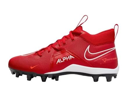 Nike Alpha Menace Varisty 3 Mid Men's Footbal Cleats Red White Black CV0586-616 Size 10