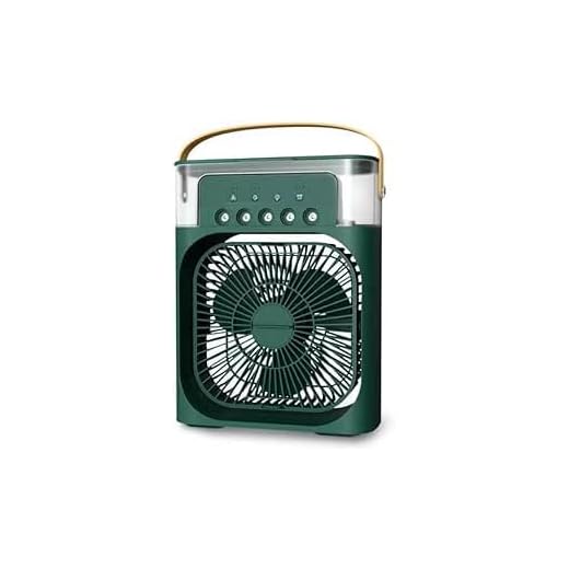 HANGAR TREZE Ventilador Portátil de Mesa Mini Ar Condicionado Umidificador Climatizador Pode Colocar Gelo Luz Led (Verde)