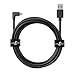 JuicEBitz 4m USB 2.0 Type A to Micro USB Right Angled Charger Cable Data Lead compatible with Android Phones & Tablets - Samsung, LG, Sony Xperia, HTC etc. (Black)