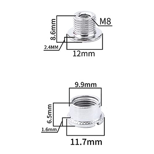 Yundxi 5 Sets Chainring Bolts Nuts Bicycle Crankset Accessories Steel Cycling Disc Screws For Road Bike Mountain Bike BMX MTB (Silver M8*8.6MM) - Image 4