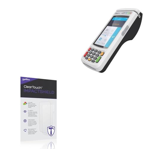 BoxWave Screen Protector Compatible With wizarPOS PinPad (4 in) - ClearTouch ImpactShield (2-Pack), Impenetrable Screen Protector Flexible Film