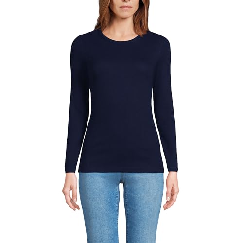 Image of Lands' End Women's Cotton Rib Knit T-Shirt