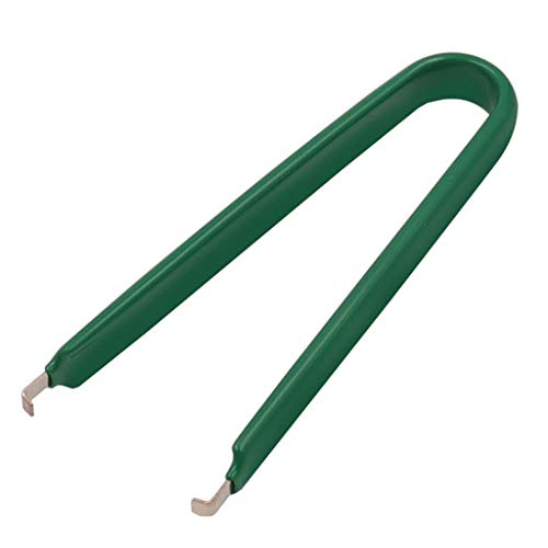 Saccgt Type Flat IC Chip Extractor Machine DIP Encapsulation Extraction Repair Tool Stainless Steel + PVC, approx.33x105mm/1.30x4.13in, Random Delivery