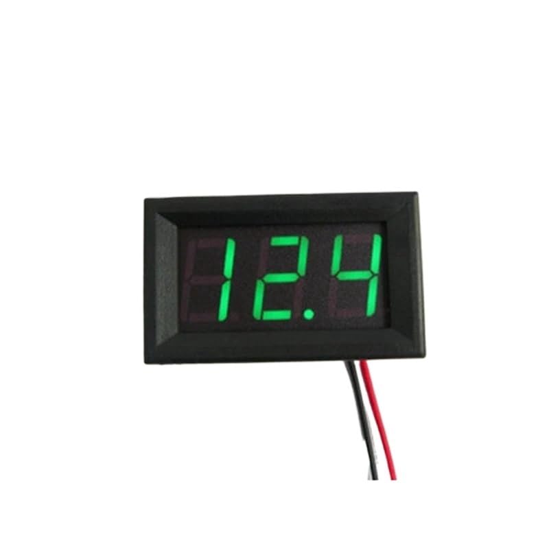 Nauwkeuriger Mini Digital Voltmeter Ammeter Digital Voltage Test Battery DC 4.5-30V 2 Wires for LED Display Gauge(Red)
