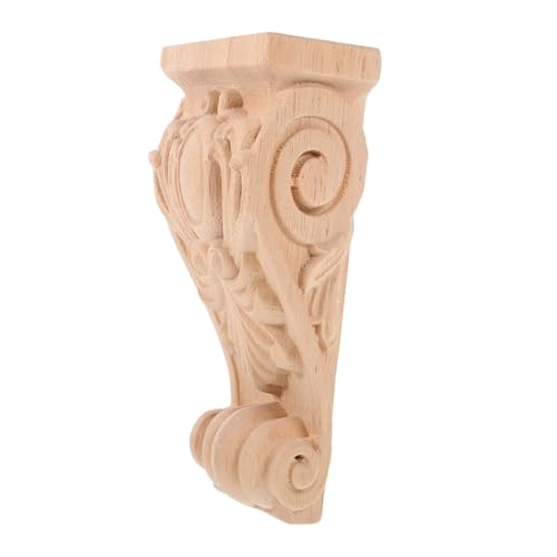 Console sculptée en bois massif au design européen raffiné pour moulure d'angle murale