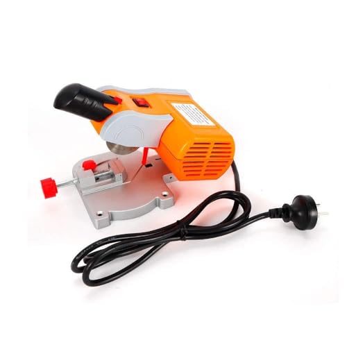 Sierra ingletadora mini sierra de mesa multifunción 220 V 90 W sierra circular de mesa 7800 rpm 0° – 45° – Naranja