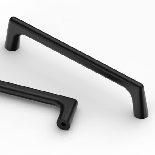 Image of Asidrama 2 Pack 5 Inch(128mm) Matte Black Cabinet Pulls Cabinet Handles Cupboard Handles Kitchen Cabinet Hardware for Cupboard Drawer Pulls