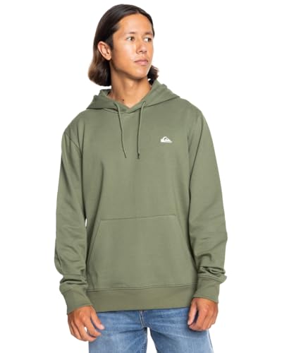 Quiksilver - Jersey de Forro Polar básico con Capucha para Hombre, Color Verde y XL