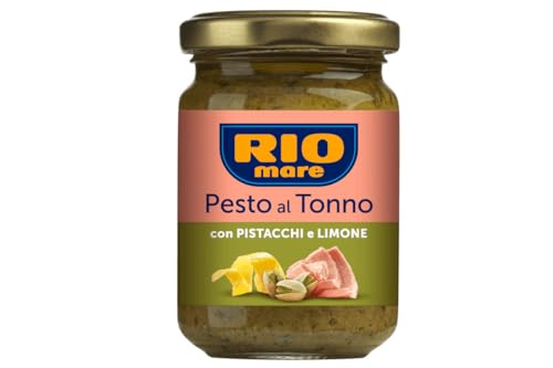 Rio Mare Thunfischpesto mit Pistazien und Zitrone 130g - Italianische Gerichtsversion für Jäger und Fischerfamilien im H