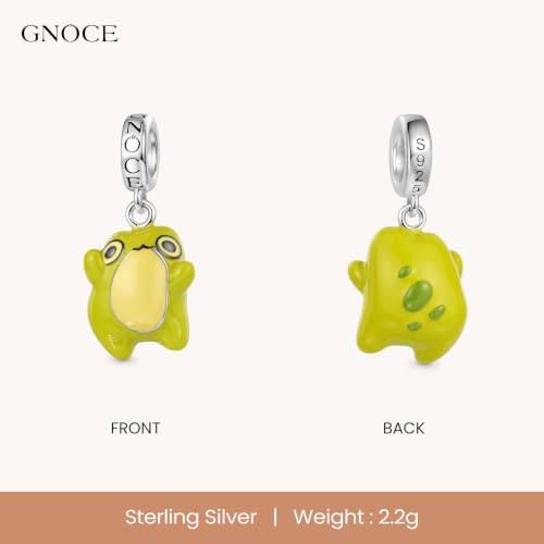 Image of GNOCE Cute Dancing Frog Charm,Abi Toads Hug Bead 925 Sterling Silver /Silver Plated Dangle Charms Fit Bracelets & Necklace, Hand-Finished Keepsake Jewelry Gift for Women Men BBF