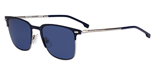 BOSS by Hugo Boss Men's BOSS 1019/S Rectangular Sunglasses, Matte Blue, 54mm, 19mm