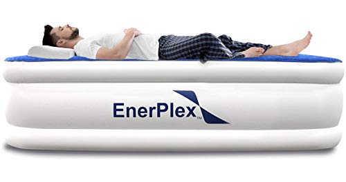 EnerPlex Premium Luxury Twin Size Air Mattress Airbed with Built in Pump Raised Double High Twin Blow Up Bed for Home Camping Travel