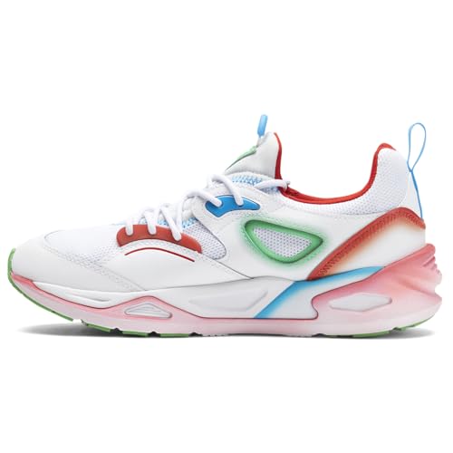 PUMA Mens TRC Blaze Neon Lace Up Sneakers Shoes Casual - White3