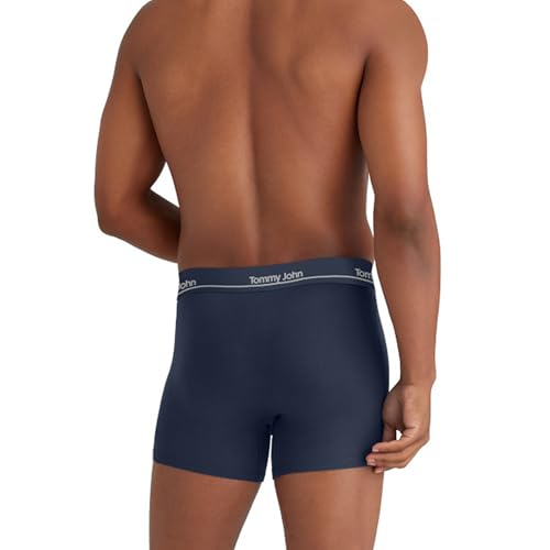Tommy John Men's Luxe Boxer Briefs Underwear - 4" 3-Pack, Viscose Derived From Bamboo, Stay-Put Waistband & Support Pouch3
