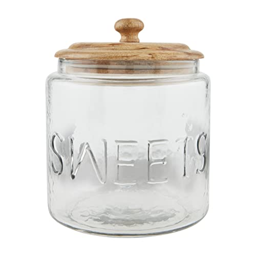 Mud Pie Sweets Glass Jar, Clear, 10 1/2