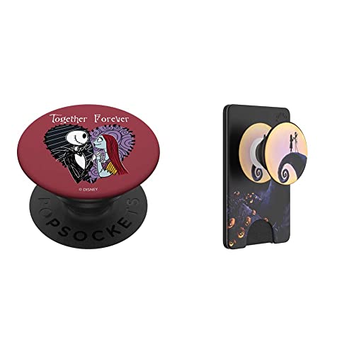 Disney The Nightmare Before Christmas Jack & Sally Forever PopSockets PopGrip & PopSockets: Phone Wallet with Expanding Phone Grip, Phone Card Holder Nightmare Before Xmas Classic